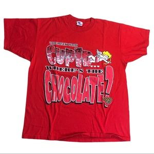 Vintage single stitch Cupid Where’s The Chocolate